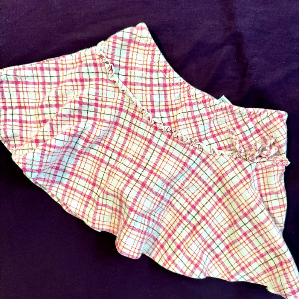 Greendog Pink and Cream Plaid Skort